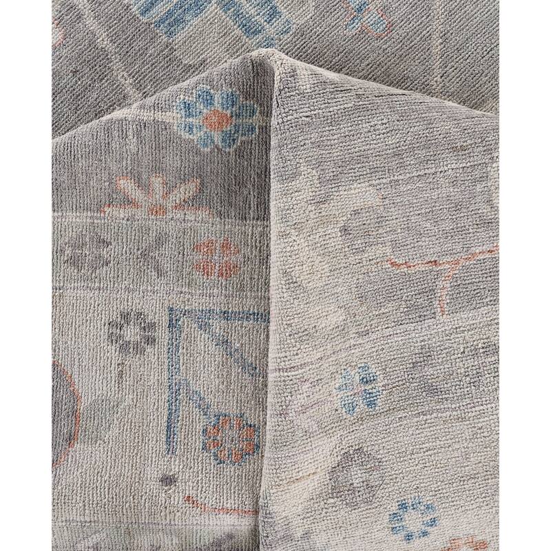 Oushak One-of-a-Kind Hand-Knotted Area Rug - Gray - 9' 9" x 13' 5"