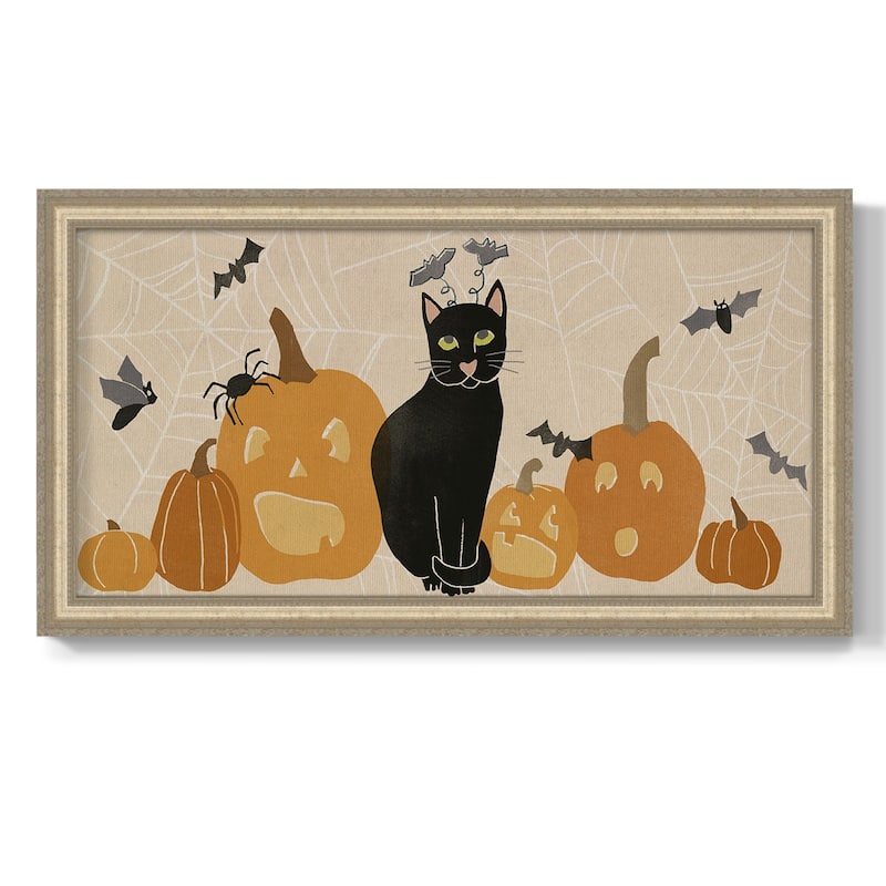 Pumpkin Patch Cats Collection D Premium Framed Canvas- Ready to Hang