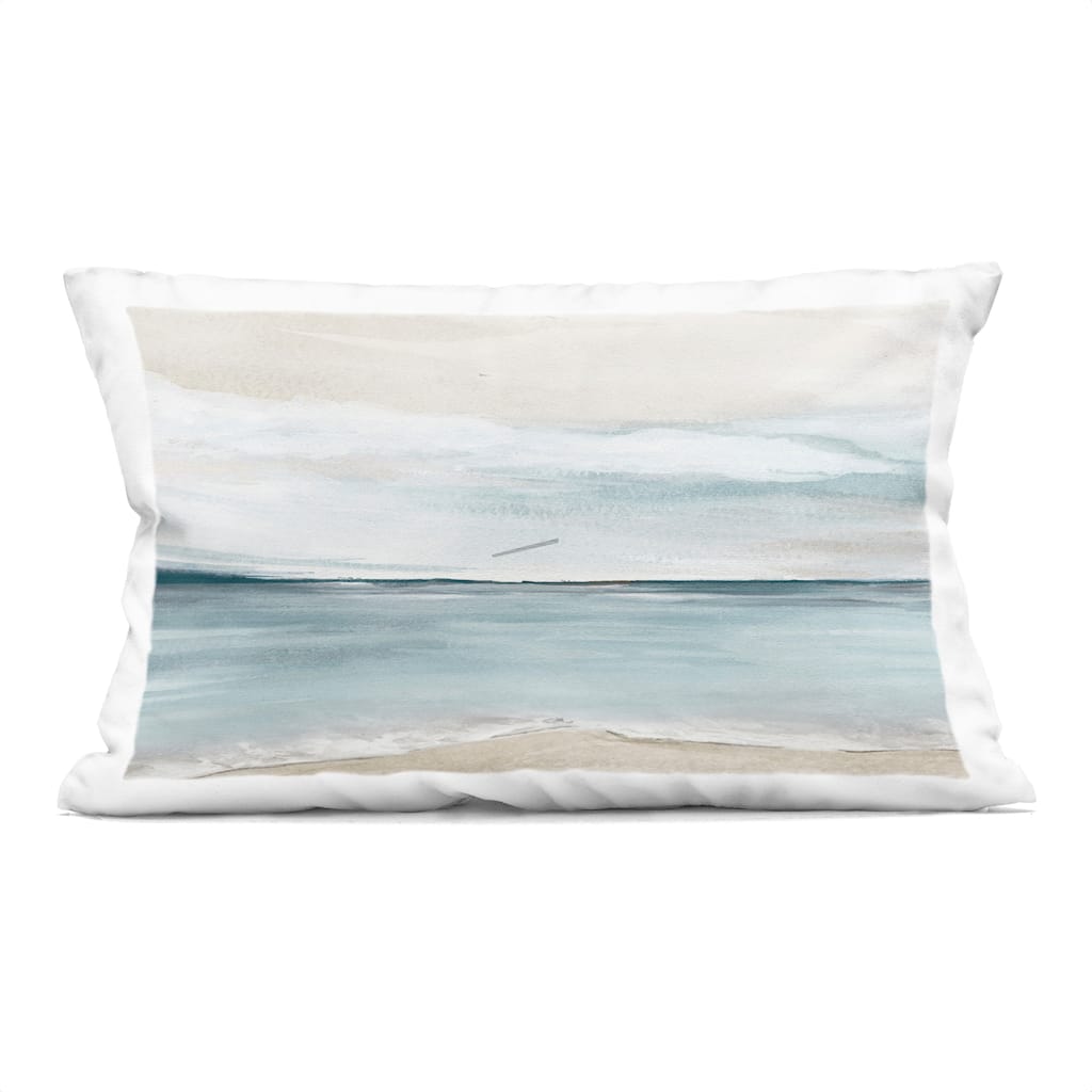Stupell Muted Soft Watercolor Beach Decorative Printed Throw Pillow Design by Kristen Brockmon