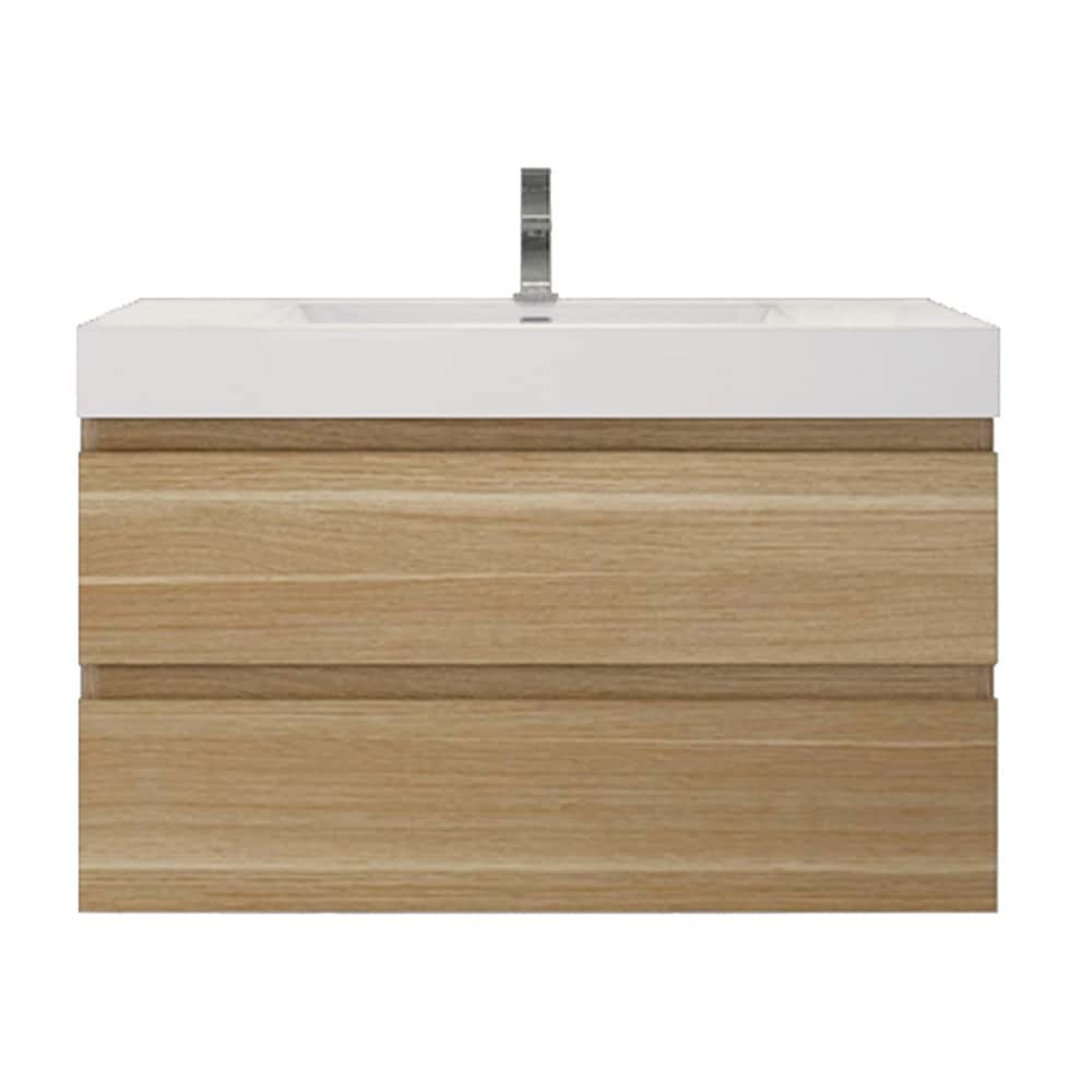 Baillie 42'' Wall-Mounted Vanity with Reinforced Acrylic Sink