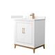 Option White, Bronze Trim, Carrara Cultured Marble Top