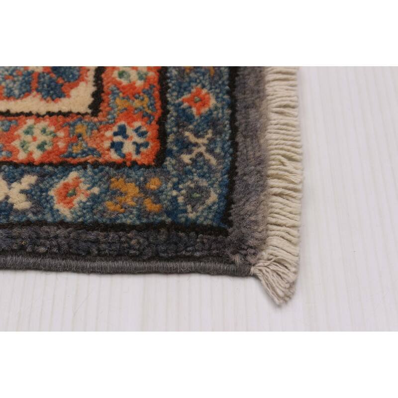 ECARPETGALLERY Hand-knotted Uzbek Ghazni Grey Wool Rug - 2'7 x 4'1
