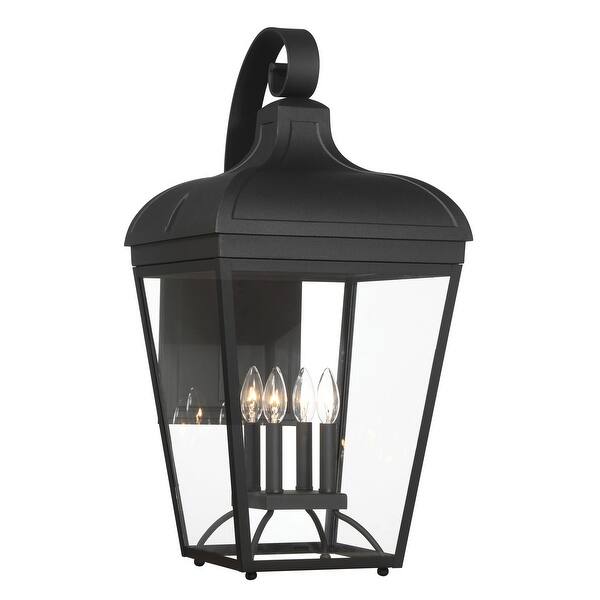 slide 2 of 8, The Great Outdoors 72487 Marquee 4 Light 29" Tall Outdoor Wall Sconce Sand Coal
