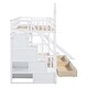 preview thumbnail 5 of 7, Twin-Over-Twin Castle Style Bunk Bed with 2 Drawers 3 Shelves and Slide