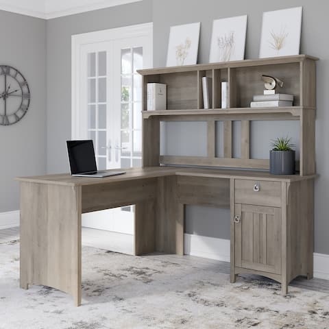 Salinas L-shaped Desk with Hutch by Bush Furniture