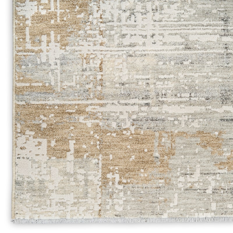 Calvin Klein CK078 Summit Ivory Multicolor Textured Indoor Rug