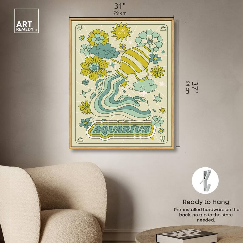 Aquarius Stars Card Canvas by Art Remedy