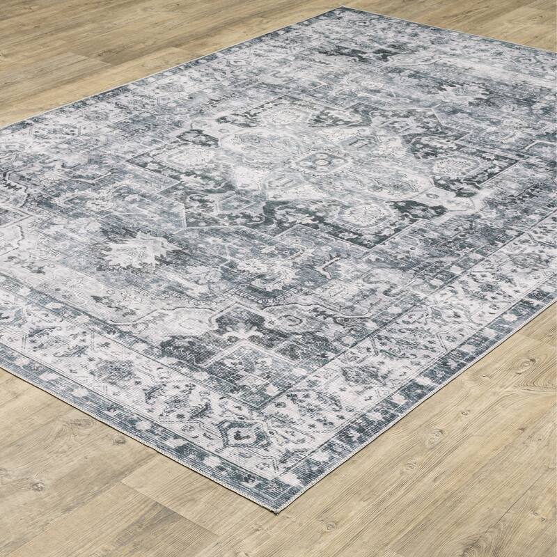 Vista Home Clarissa Washable Center Medallion Indoor Area Rug