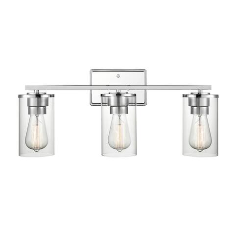 Millennium Lighting Verlana 3-Light Bathroom Vanity Fixture in Multiple Finishes with Clear Glass Shades