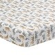 preview thumbnail 1 of 3, Lambs & Ivy Signature Taupe/Gray Tiger Print Organic Cotton Fitted Crib Sheet