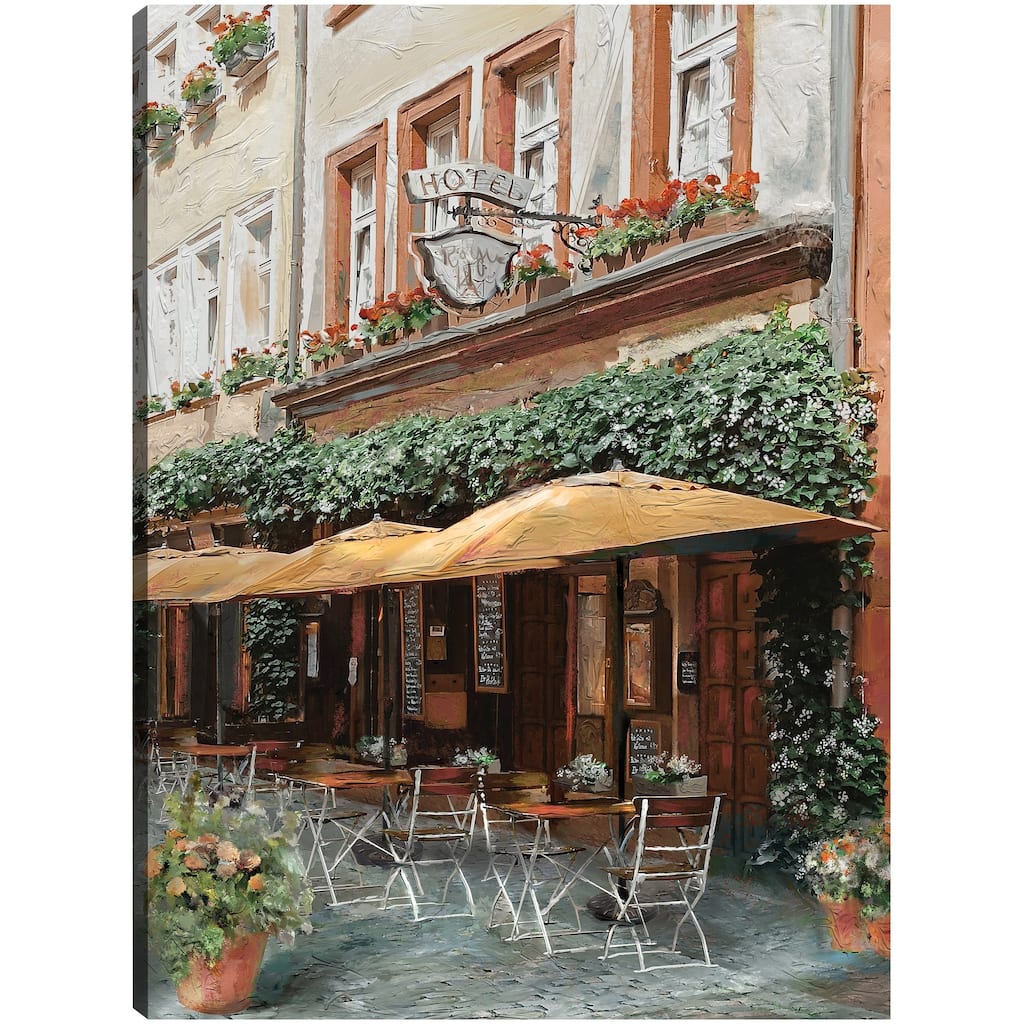 Le Petit Cafe By Studio Arts Canvas Art Print
