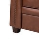 preview thumbnail 17 of 44, Rita Living Room 3-Seat Genuine Leather Sofa with Solid Wood Legs and Nailhead