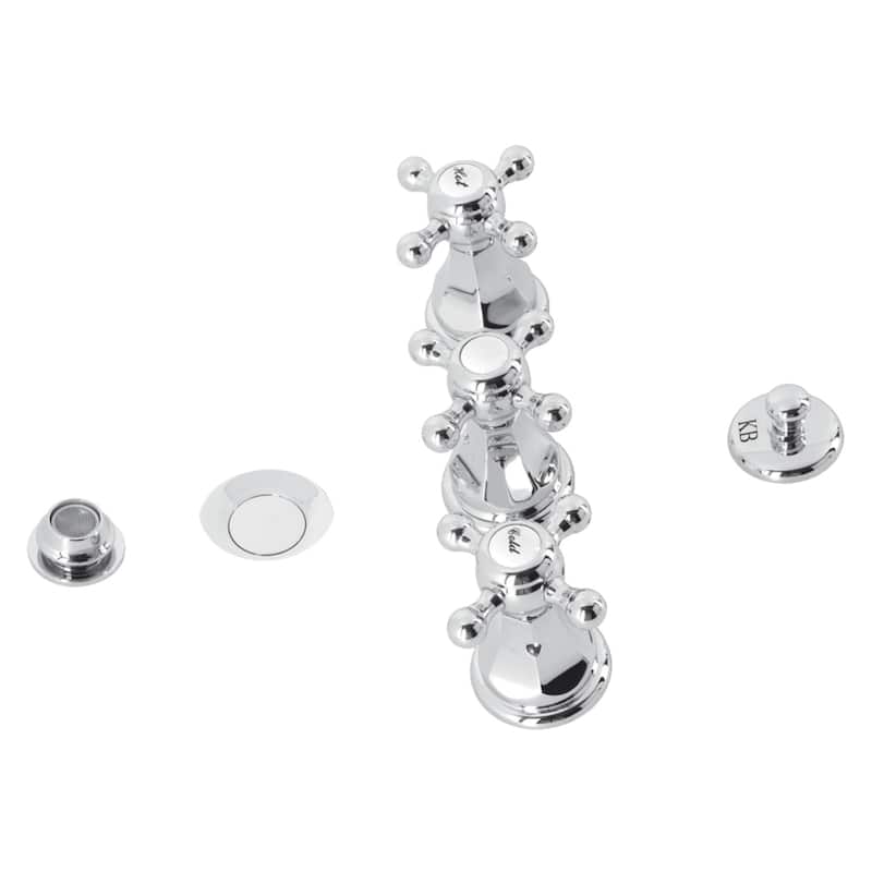 Kingston Brass Metropolitan Three-Handle Deck Mount Bidet Faucet - Polished Chrome