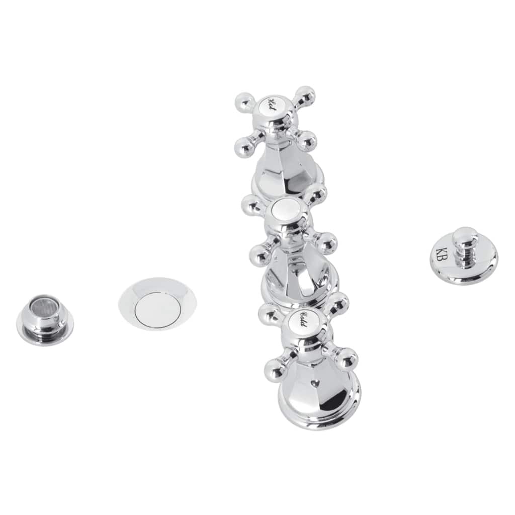 Kingston Brass Metropolitan Three-Handle Deck Mount Bidet Faucet