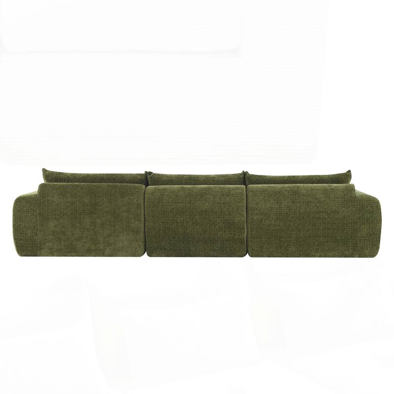Compressed Sofa with High Density Foam, Integrated Backrest&Seat Cushion, Decorative Edging