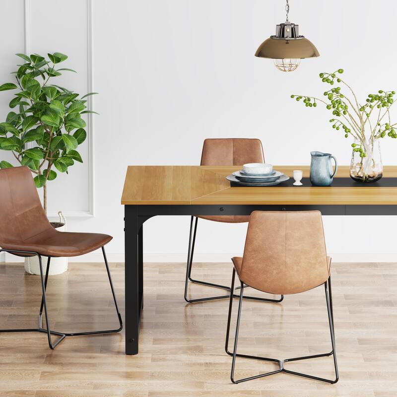 78.74 Inches Modern Dining Table for 8-10, Rectangular Kitchen Table - 78.7"W x 39.4"D