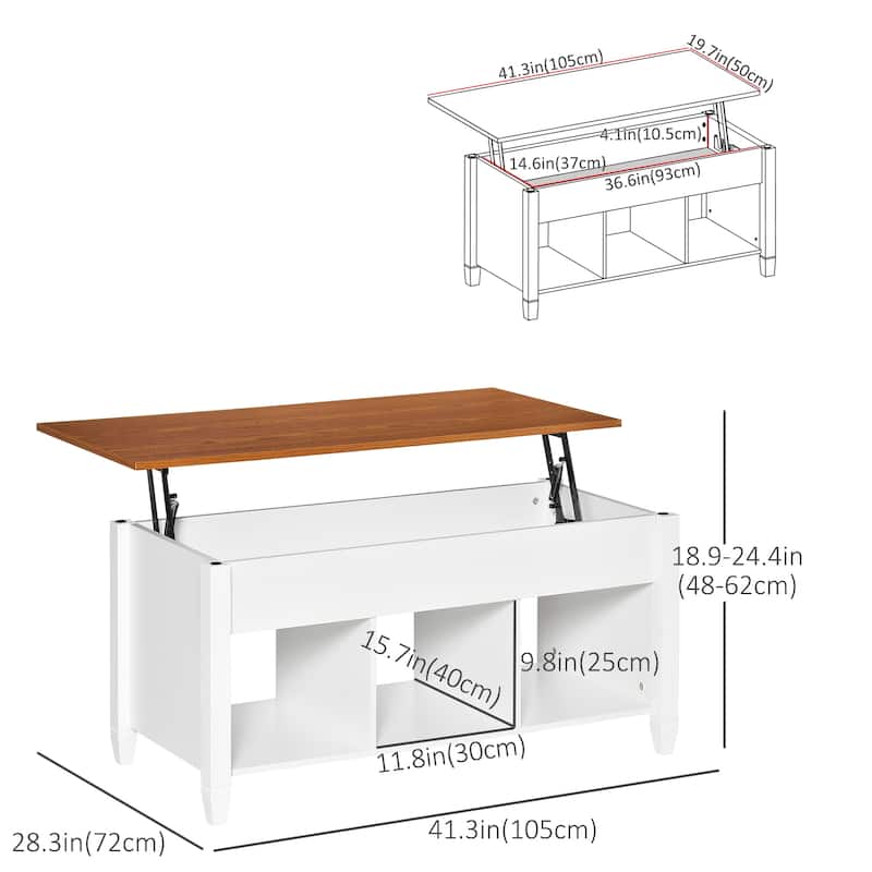 Lift Top Coffee Table - White