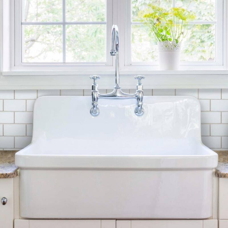 Metro 12x11 White Brick Porcelain Mosaic Backsplash Wall Tile