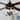 Oaks Aura Faria 52" Scandi Rustic Black Ceiling Fan with Lights, Farmhouse Industrial 6-Speed Reversible Ceiling Fan with Remote