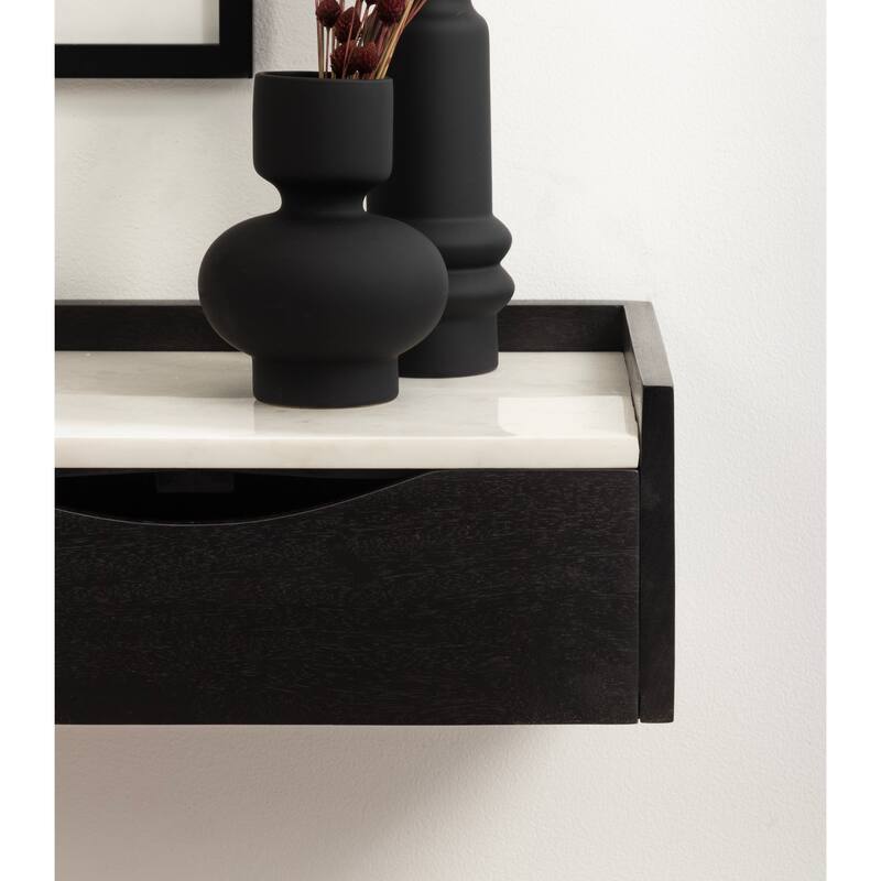 Kate and Laurel Kitt Premium Sold Wood Floating Shelf Side Table