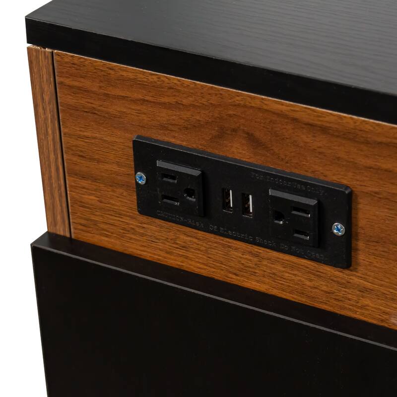 GDF Studio - Lalia Modern Multifunctional Extendable Dining Table with Storage Panels - 118.11"