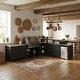 preview thumbnail 5 of 93, 100% Solid Wood Outdoor Kitchen Cabinet Set, Modular Patio BBQ Island Sideboard Buffet Pantry