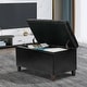 preview thumbnail 3 of 14, Adeco Rectangular Storage Ottoman Faux Leather Bench Lift-top Footrest