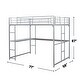 preview thumbnail 8 of 8, Metal Full Loft Bed with L-shaped Desk Workstation