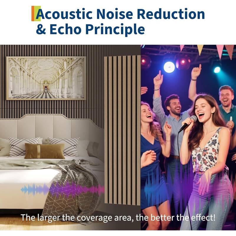 3D Fluted Wood Slat Acoustic Panels