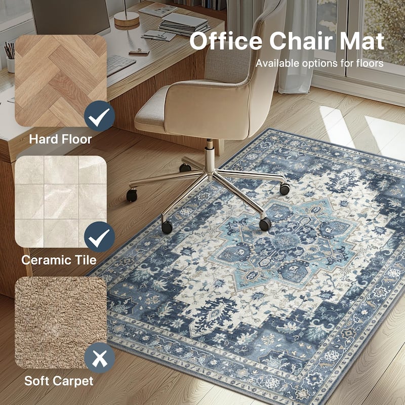 Mcow Low Pile Machine Washable Non-Slip Area Rug - 3'X4'