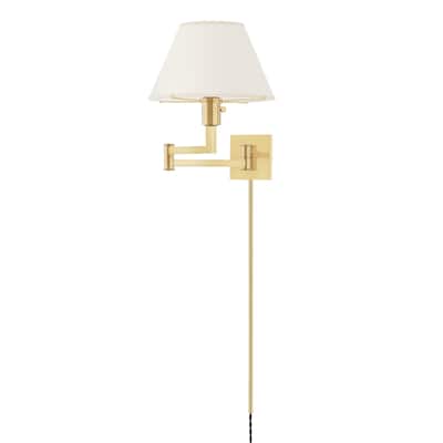 Leeds 1-Light Plug In Wall Sconce by Mark D. Sikes