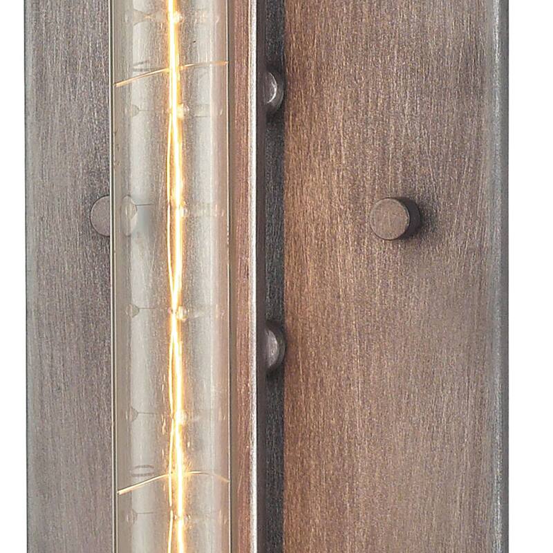Elk Home Laboratory Weathered Zinc Metal 1 Light Sconce