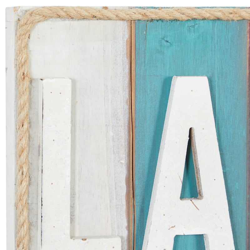 Wooden Sign Lake House Wall Decor - White - Roche River Decor