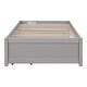 preview thumbnail 15 of 15, Twin Bed with 2 Drawers Solid Wood No Box Spring Needed Grey Platform Bed