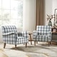 preview thumbnail 11 of 36, Mandan 29.5" Wide Traditional Accent Armchair with Solid Wood Legs Set of 2 by HULALA HOME Navy