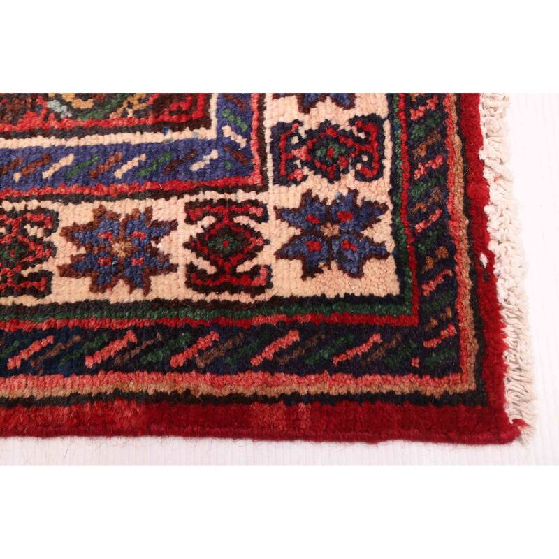 ECARPETGALLERY Hand-knotted Andelz Red Wool Rug - 3'8 x 9'9