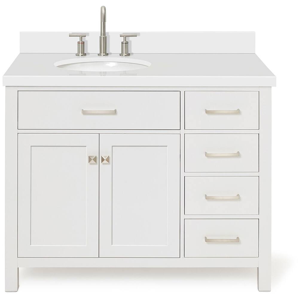 Ariel H043SLWQOVO Bristol 43" Free Standing Single Basin Vanity Set