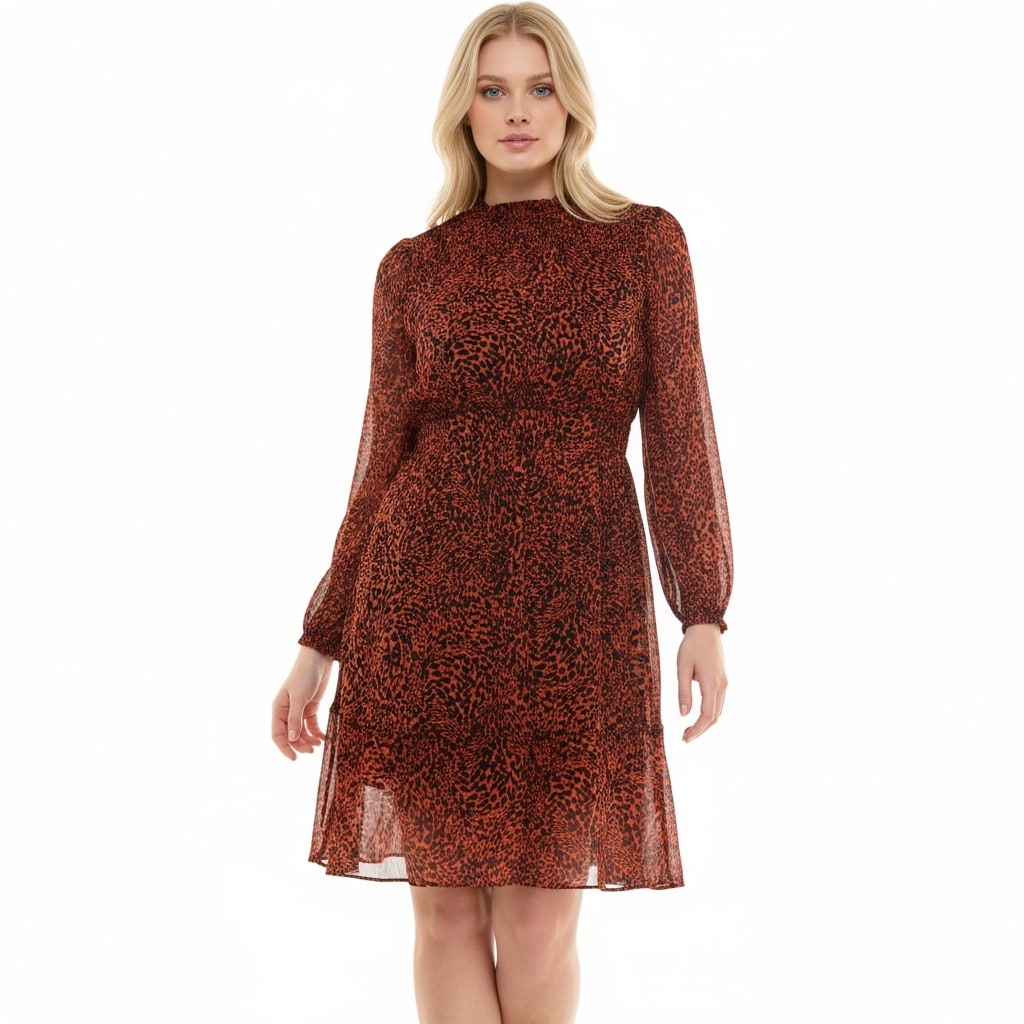 Nanette Lepore Speckled Print Midi Dress