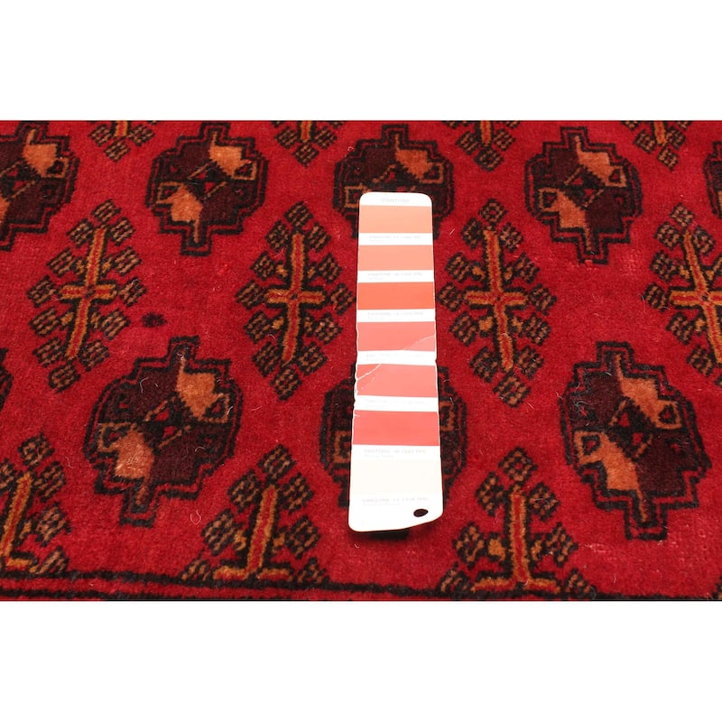 ECARPETGALLERY Hand-knotted Teimani Dark Red Wool Rug - 4'6 x 6'11