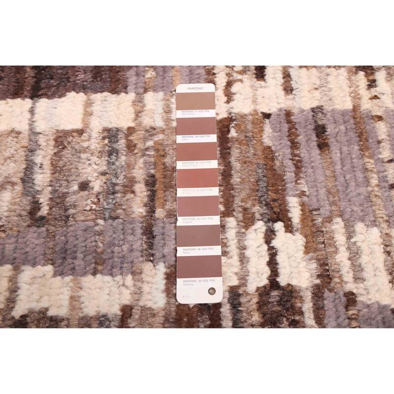 ECARPETGALLERY Hand-knotted Pak Finest Marrakesh Brown Wool Rug - 8'1 x 10'3