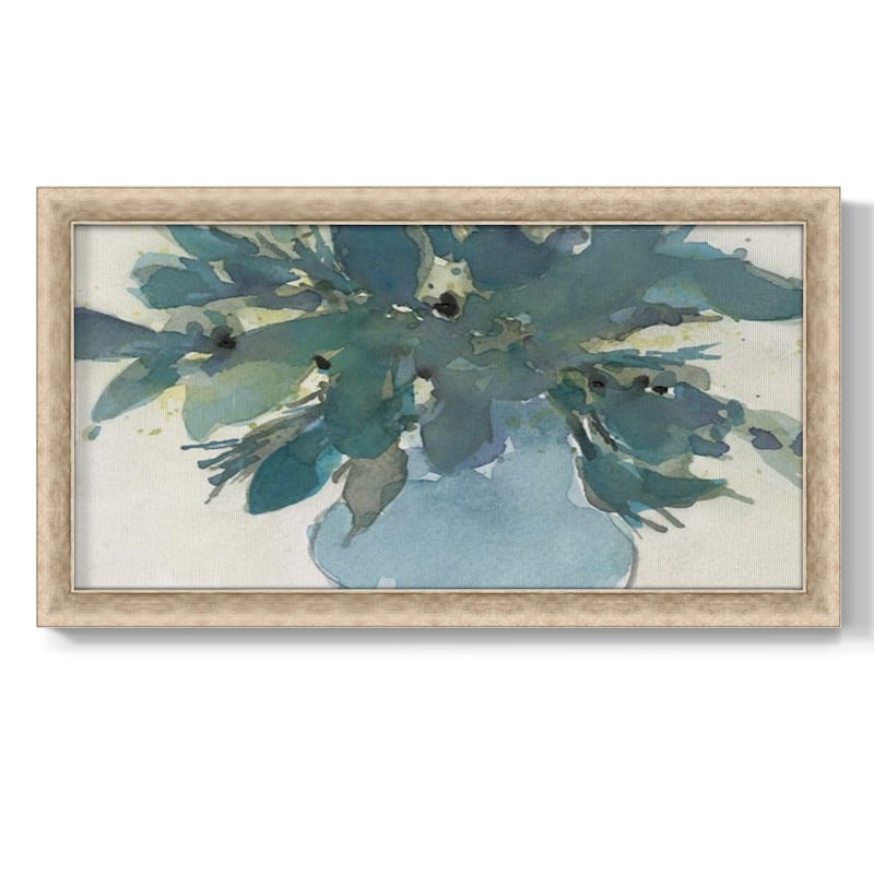 Blue Vintage Charm I Premium Framed Canvas- Ready to Hang