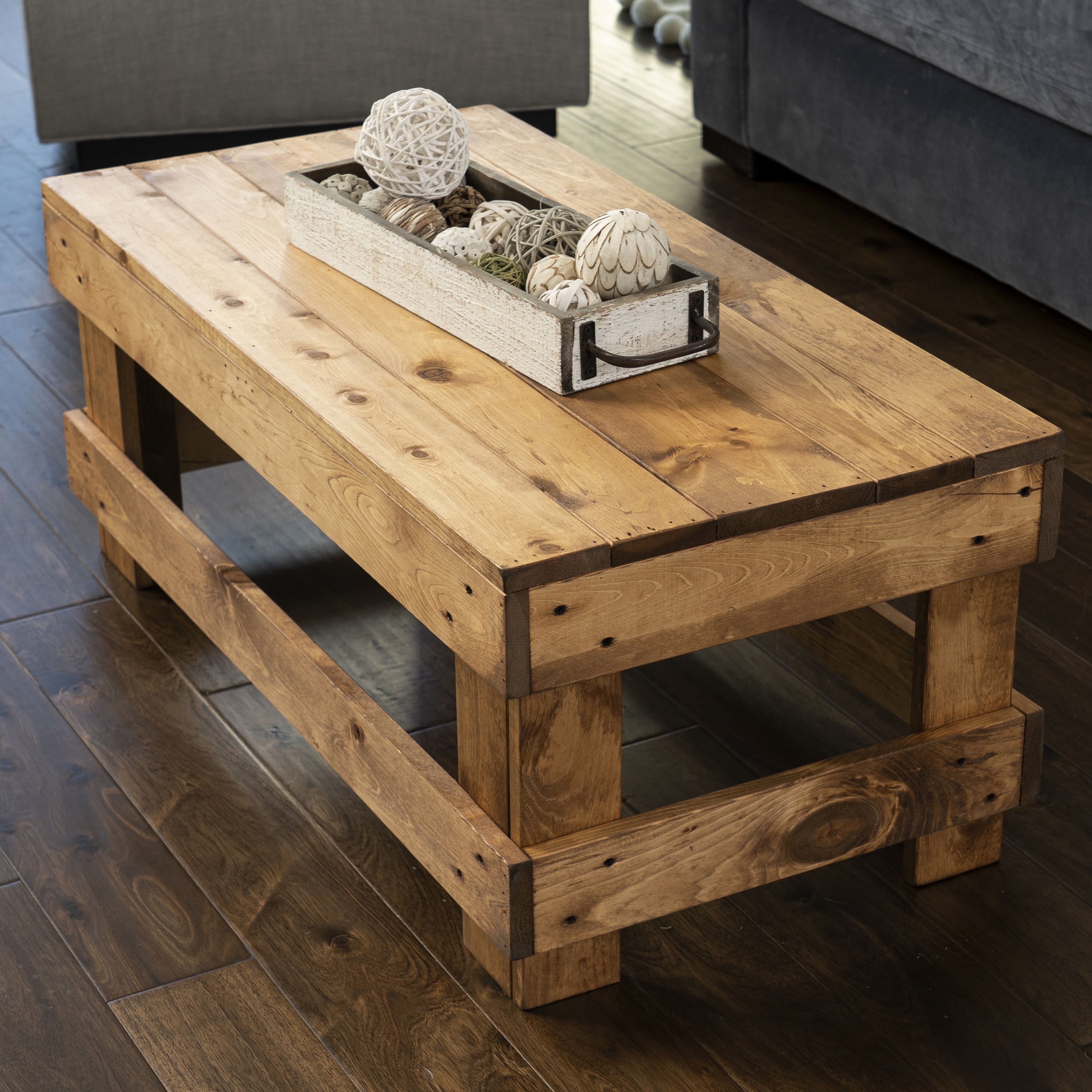 Landmark pine cheap wood coffee table