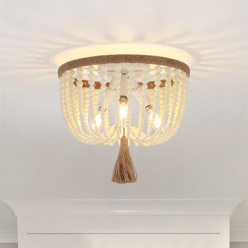 OYIPRO 3 - Light 12'' Bohemia Beaded Flush Mount Light Fixtures