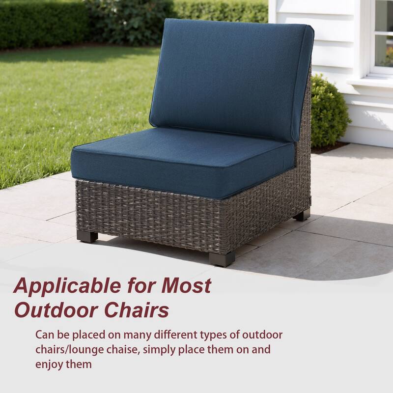 Outdoor 4.7" Thick Sunbrella Cushion Set with Back and Seat Cushions