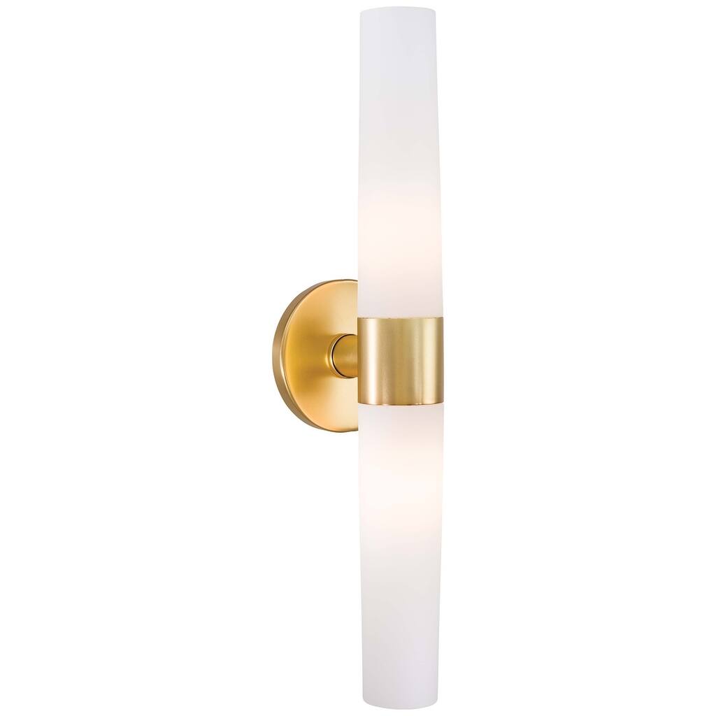 George Kovacs Saber Honey Gold And Etched Opal 2 Light Bath