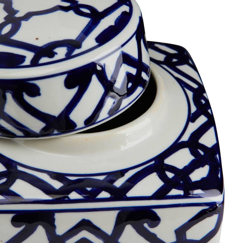 Decorative Ceramic Ginger Jar with Lid