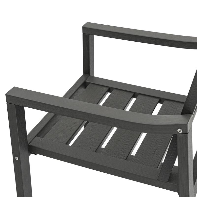 Outdoor 7-Piece Patio Set with Aluminium Rectangular Dining Table & Armchairs