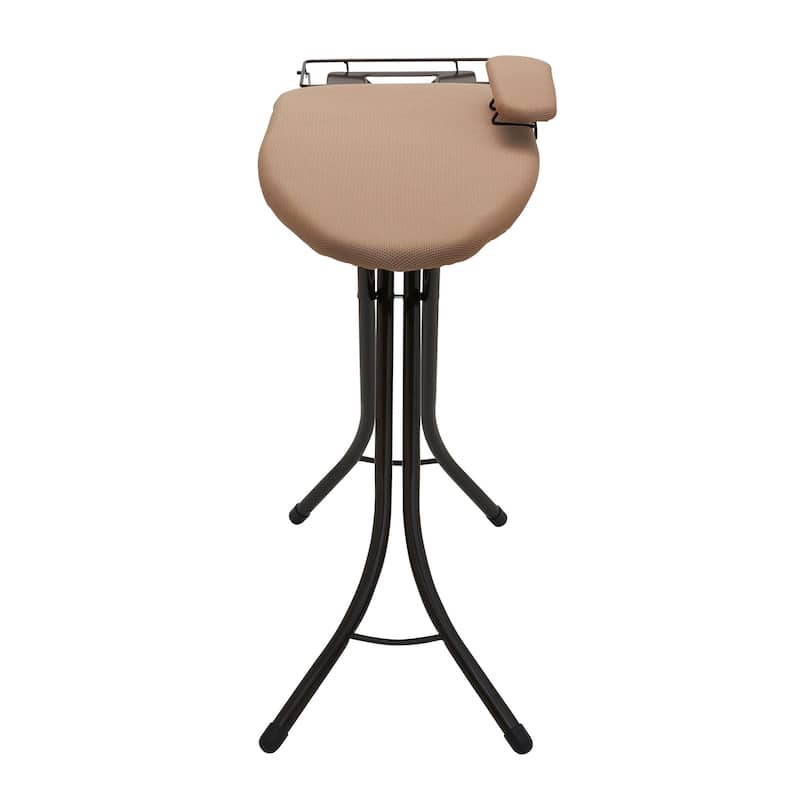 Household Essentials 4-Leg Ironing Station with Sleeve Board and Iron Rest Hanger Bar - 49.0"L x 18.0"W x 38.0"H