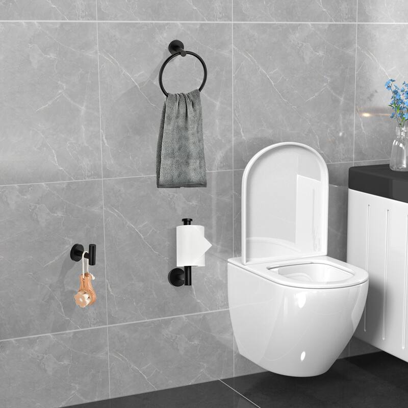 3-Piece Bathroom Hardware Set Bathroom Hardware Accessories Sets SUS304 Stainless Steel Bath Shower Set - N/A