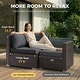 preview thumbnail 48 of 51, 7-Piece Outdoor Deep Seating Sectional Wicker Patio Conversation Set with Fire Pit